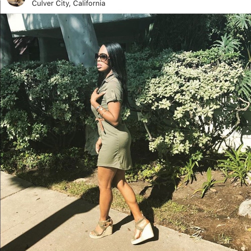 🇺🇸 Army green shirt dress 🇺🇸